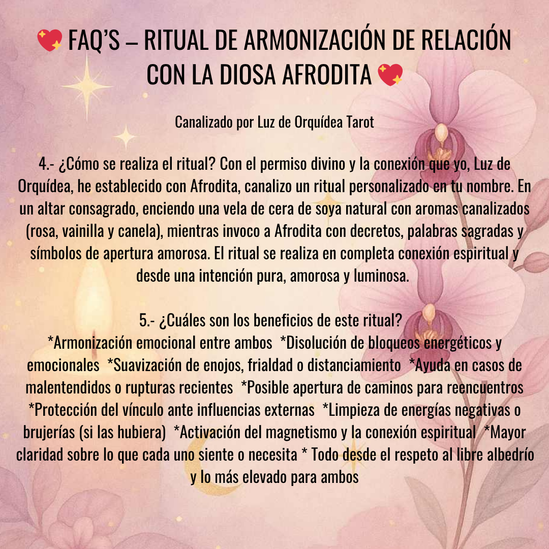 Armonización de relación con Afrodita 💖