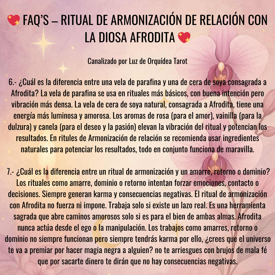 Armonización de relación con Afrodita 💖