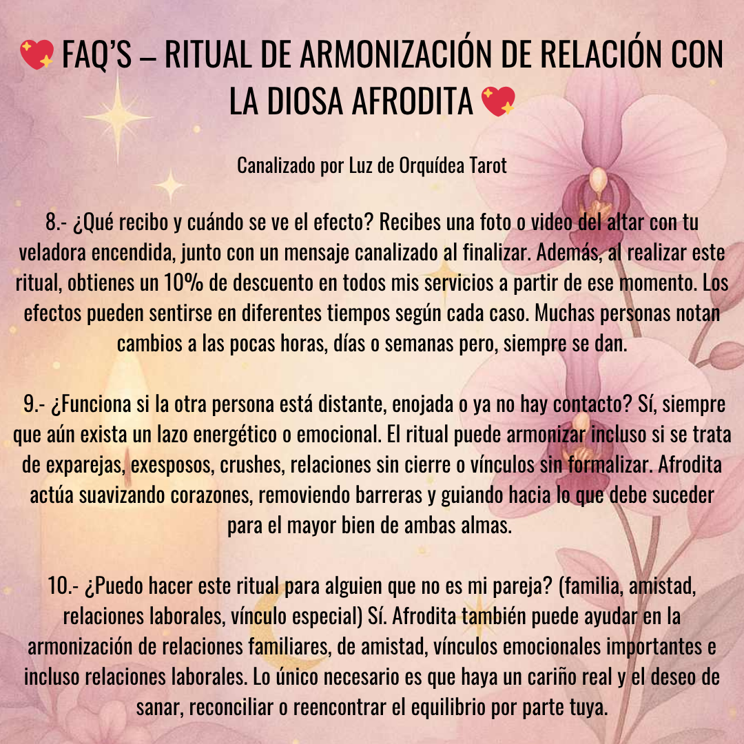 Armonización de relación con Afrodita 💖