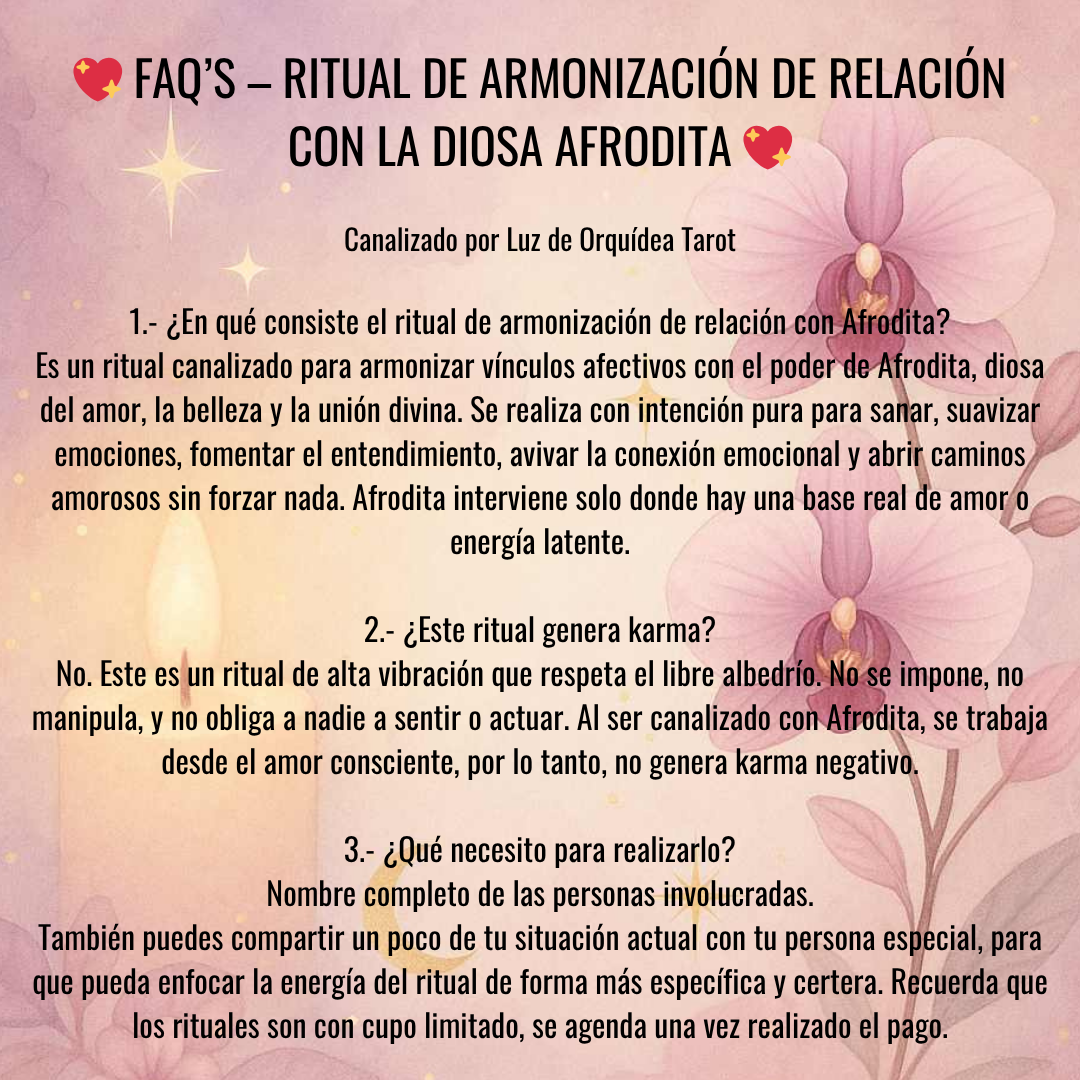 Armonización de relación con Afrodita 💖